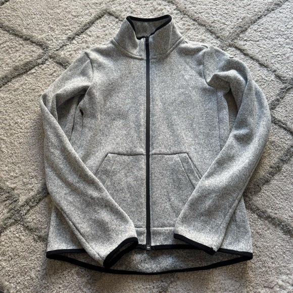 Nike sweater jacket fleece zip up gray black thermafit small - Picture 5 of 6